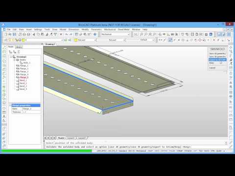 Sheet Metal in BricsCAD - Start from an imported model