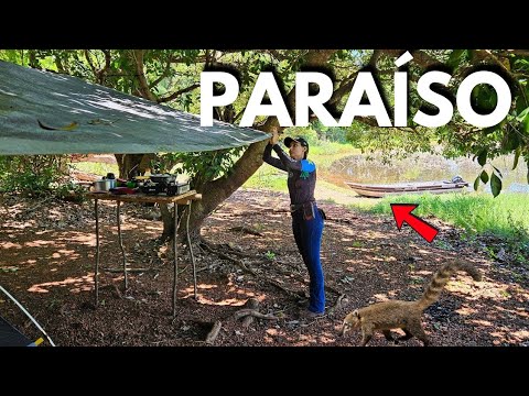 ACAMPANDO e PESCANDO no PARAISO de ÁGUAS AZUÍS - Rio Paranaiba