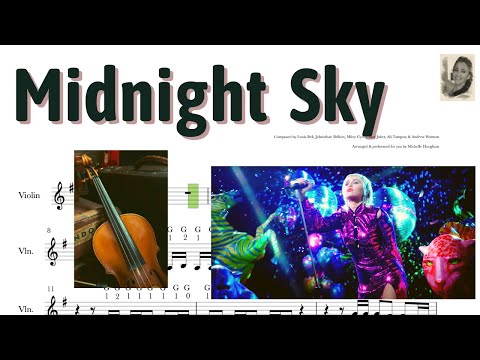 Midnight Sky - Miley Cyrus ~ LEARN how to play on the Violin 🎻 Violin Play Along + FREE Sheet Music.