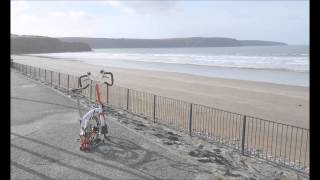 My Brompton Folding Bicycle at Broad Haven in Pembrokeshire