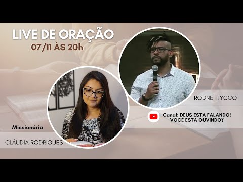 Live de Oração especial 07/11/2022 - Rodnei Rycco canal:@deusestafalando