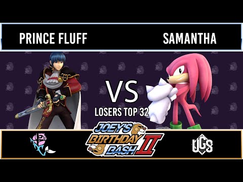 Joey's Birthday Bash 2  -  Losers Top 32  -  Prince Fluff(Marth) Vs. Samantha(Knuckles)