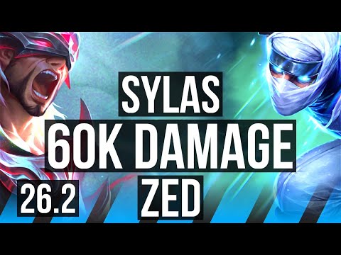 SYLAS vs ZED (MID) | 60K damage | KR Master | 26.2