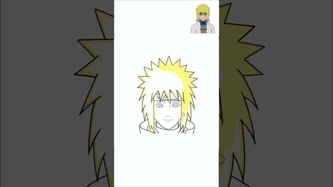 How to draw Minato Namikaze step by step || Easy anime drawing || Easy drawing for beginners