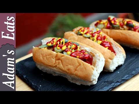 Beer braised sausage hotdogs | British style hotdogs