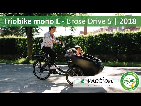 Triobike Mono E - Brose Drive S | Lastenfahrrad für Familien 2018