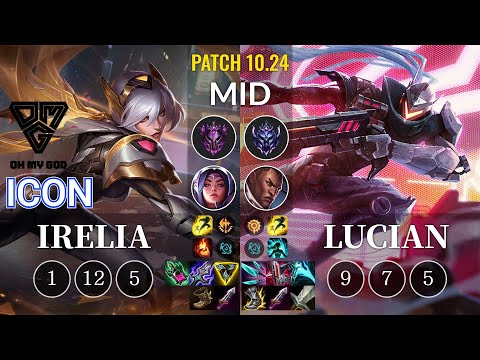 OMG icon Irelia vs Lucian Mid - KR Patch 10.24