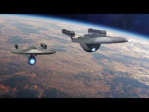 Enterprise-A + Excelsior Leaving Orbit Test | A Star Trek Fan Animation