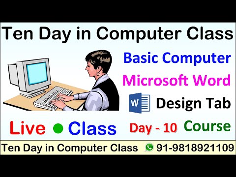 Ms Word Design Tab | How To Use Design Tab in Ms Word | Themes Colors Font Watermark Page Border