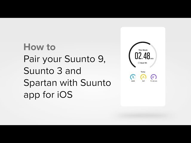 Video teaser for Suunto app - How to pair your watch with Suunto app for iOS