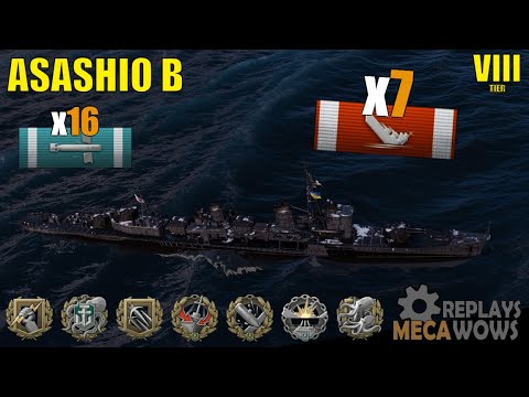 Asashio B 7 Kills & 213k Damage | World of Warships Gameplay