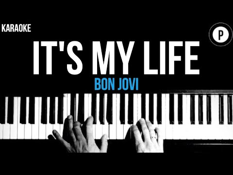 Bon Jovi - It's My Life Karaoke SLOWER Acoustic Piano Instrumental Cover Lyrics