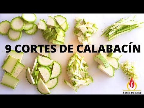 9 CORTES🔪 DE CALABACÍN, ZUCCHINI🥒. Escuela de cocina