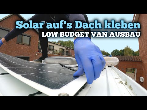 Solarpanele, Wandpanele & Bodenbelag ankleben - #5 Sprinter Low Budget zum Van ausbauen