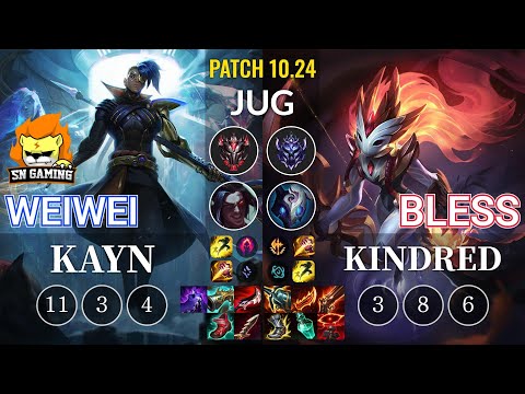 SN Weiwei Kayn vs Bless Kindred Jungle - KR Patch 10.24