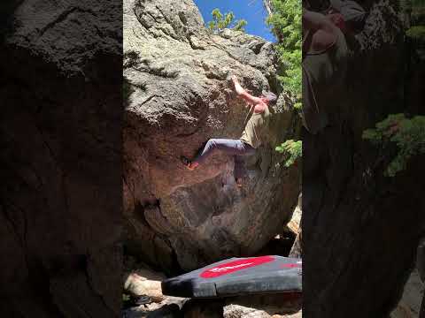 Purple Drank (V7), Emerald Lake, Colorado Bouldering