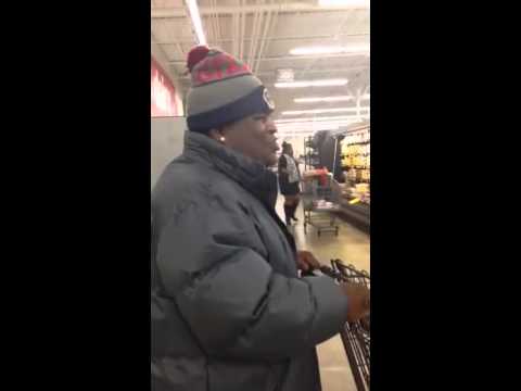 Man sings I won't complain in grocery store