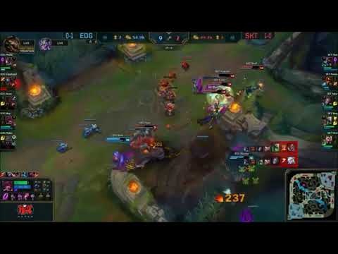 SKT wombo combo comeback win vs EDG!! WORLDS 2017