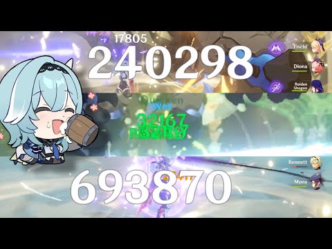 C0 WGS Eula in Hyperbloom vs Traditional vs One shot teams | Genshin Impact