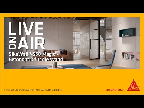 Online Seminar Sika SikaWall®-550 Magic