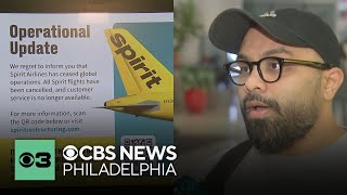 Traveler arrives for Spirit Airlines flight, learns the company has shut down
