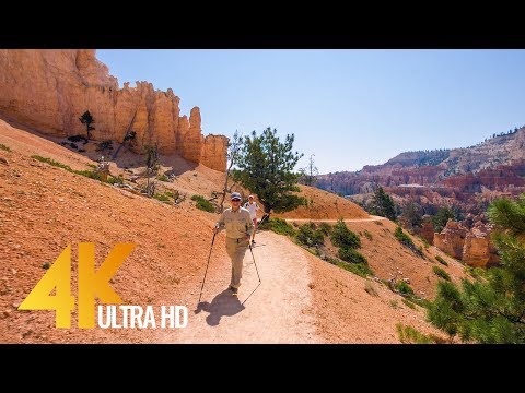 Amazing Bryce Canyon Virtual Hike - 4K Footage for Fitness Equipment/Training Simulators - 1.5 HRS