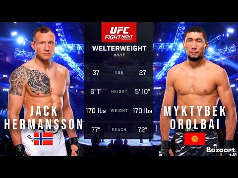 Jack Hermansson vs Myktybek Orolbai full fight