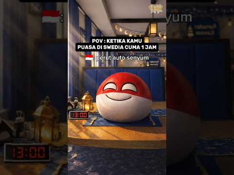 Negara dengan puasa 1 jam 🤔 || #countryballs #hiburan #comedy #shorts
