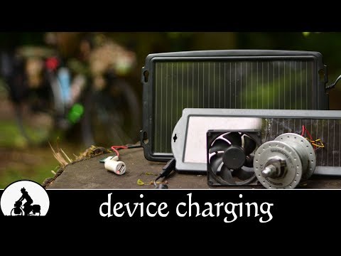 usb solar panel & dynamo hub charger for bicycle touring - tutb ✔