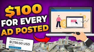 Make Money Online Posting FREE Ads ($100 for Every Ad) | Get Paid To Posting Ads 2024