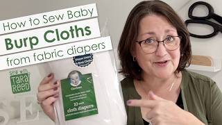 2 Ways to Sew Burp Cloths from Diapers - Sewing for Baby