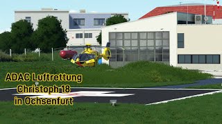 ADAC Luftrettung LRZ Christoph 18 + Main-Klinik Ochsenfurt video