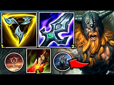 OLAF TOP 100% OLBITERATES EVERYONE AT LATE-GAME (1V9 CHAMP) - S12 Olaf TOP Gameplay Guide