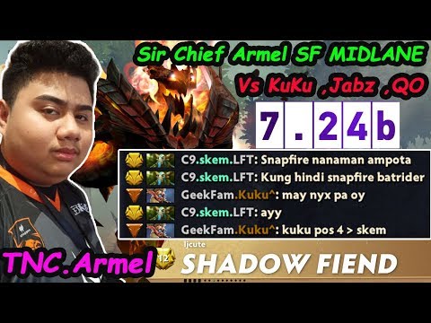 TNC Armel [Shadow Fiend] MIDLANE Sir Chief New Patch 7.24b vs KuKu Jabz QO Dota 2