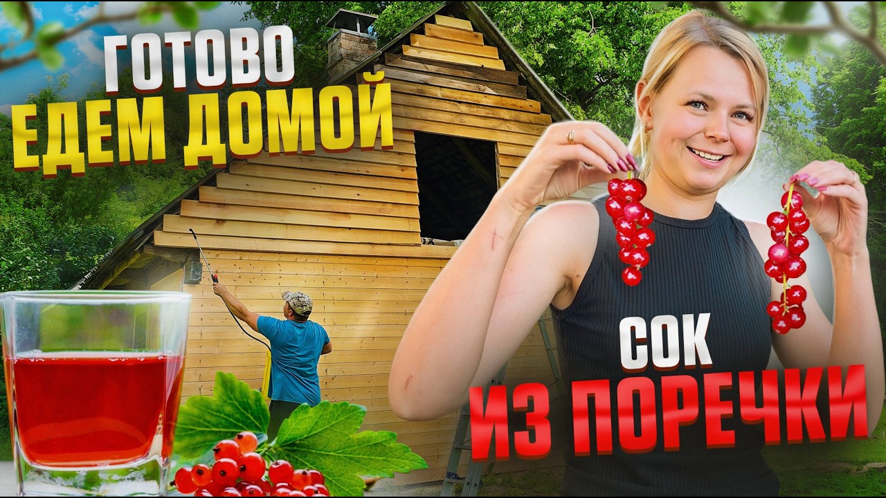 ВОССТАНАВЛИВАЕМ ДОМ В ЛЕСУ И ОТКРЫВАЕМ СЕЗОН ЗАКАТОК! КОМПОТ И УЖИН НА КОСТР?