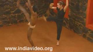 A Kalaripayattu disciple from abroad