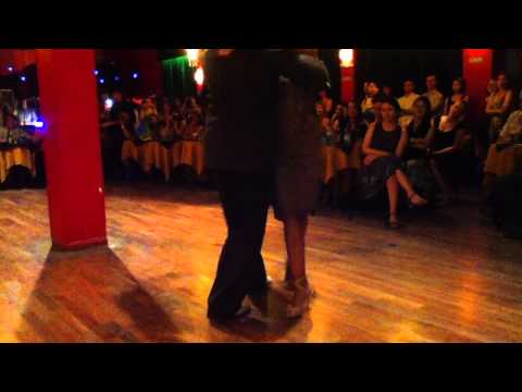  Andres Laza Moreno  and  Luciana Arregui  are  dancing  to  a  tango