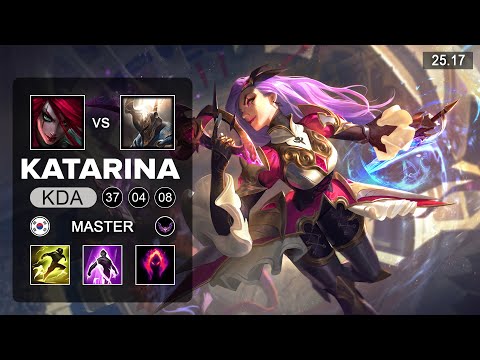 Katarina vs Pantheon Mid - KR Master - Patch 25.17 Season 15