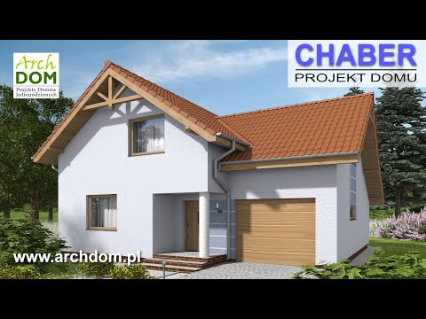 Dom parterowy z poddaszem Chaber - prezentacja projektu domu | ArchDOM Projekty Domów #projektdomu