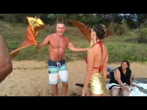 Golden day at the beach