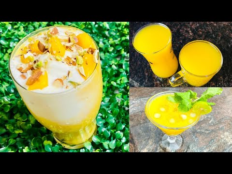 3 Easy Mango Drinks Recipe | Summer Refreshing Drinks | Summer Recipes | SMk’s Kitchen ~ Sabeena Mk