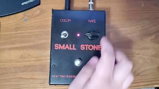 Video thumbnail for Vintage Electro-Harmonix Small Stone V3 Black Russian Bubble Font Demo by Shawn Hatfield