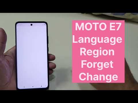 Moto E7 Language And Region  change