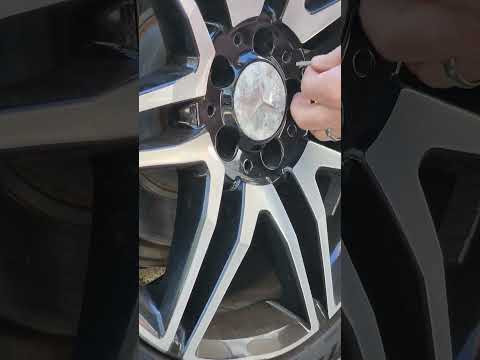 Replace wheel center caps without removing the wheel