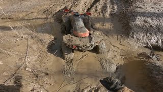 Can am 1000 cf moto 800 taking the unbeaten path pt 2 GETTING STUCK!