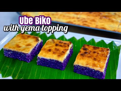 UBE BIKO WITH YEMA TOPPING I Kakanin na masarap ihanda ngayong Pasko at Bagong Taon
