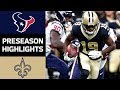 Texans vs. Saints | NFL Preseason Week 3 Game Highlights