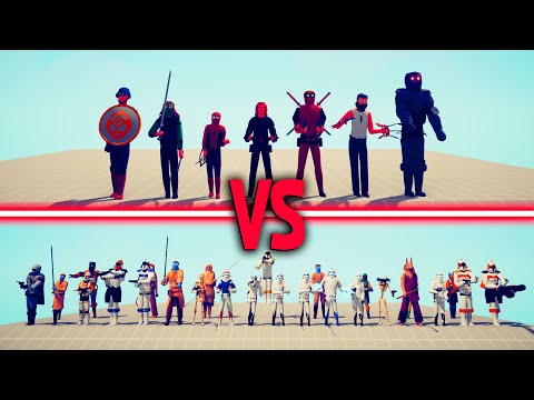 MARVEL TEAM vs STAR WARS TEAM - Totally Accurate Battle Simulator TABS