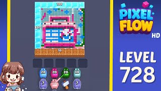 Pixel Flow Level 728 Solution Walkthrough