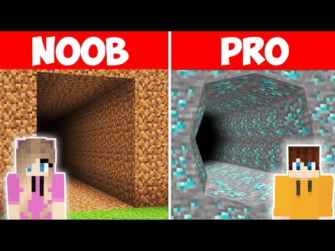 NOOB vs PRO: SAFEST TUNNEL BUILD CHALLENGE (Minecraft)